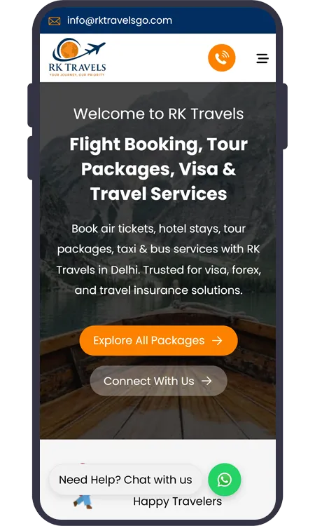 RK Travels Website Development