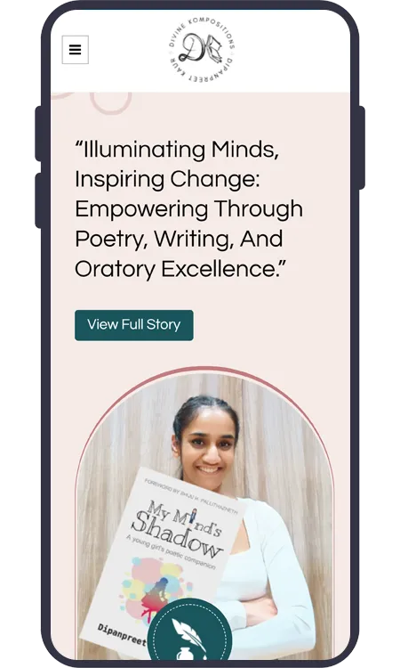 Author Portfolio Website for Dipanpreet