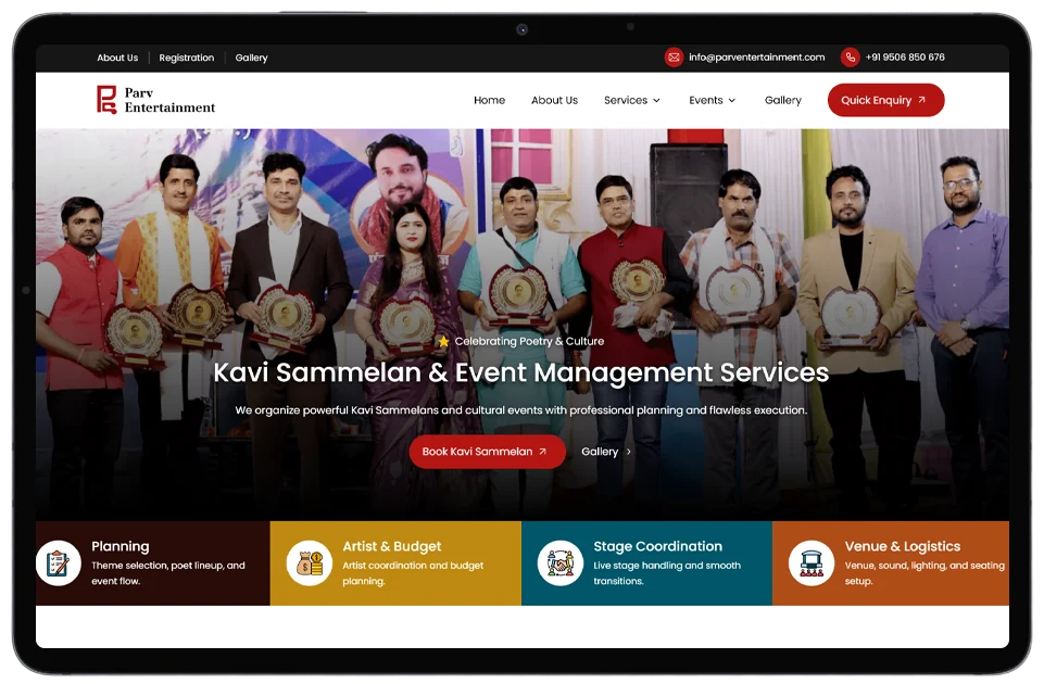 Parv Entertainment UI/UX Design