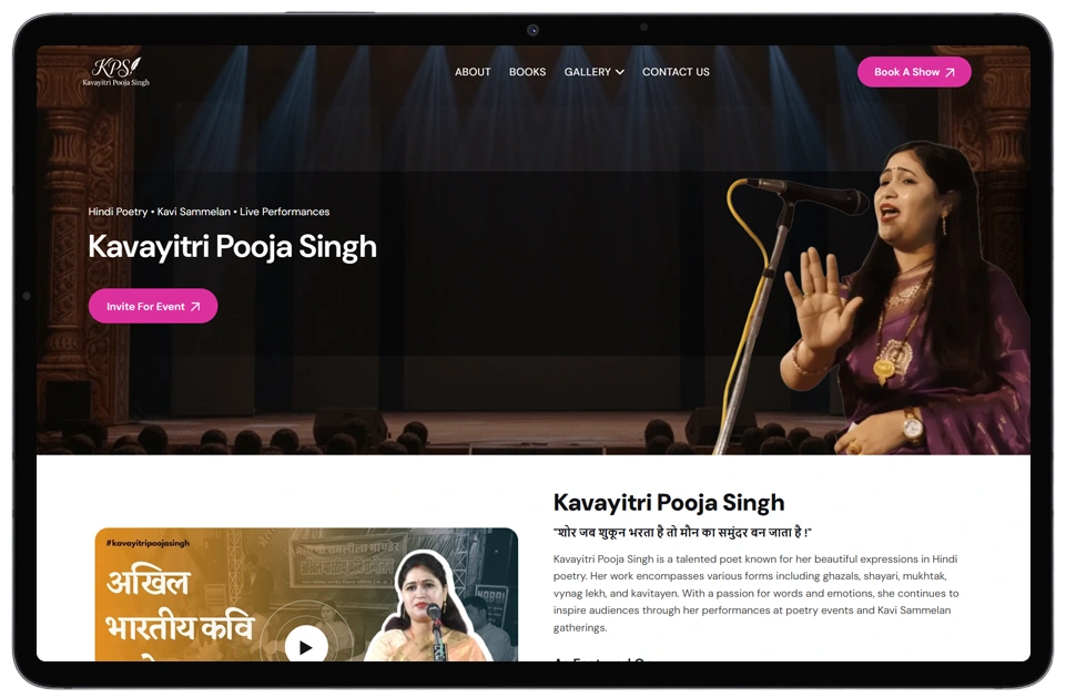 Kavayitri Pooja Singh UI/UX Design