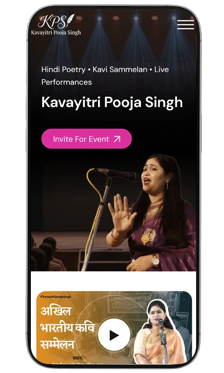Kavayitri Pooja Singh Website Development